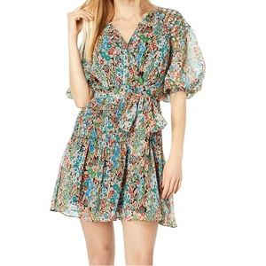 Ted Baker Tiania Smock Panel Wrap Mini Dress NWT